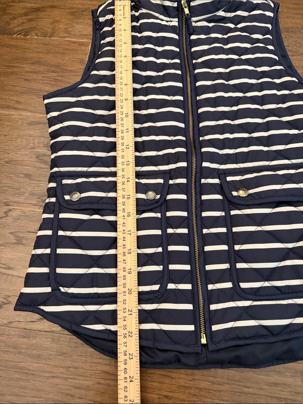 The Savile Row Co. London Navy & White Striped Quilted Vest S - Picture 7 of 11